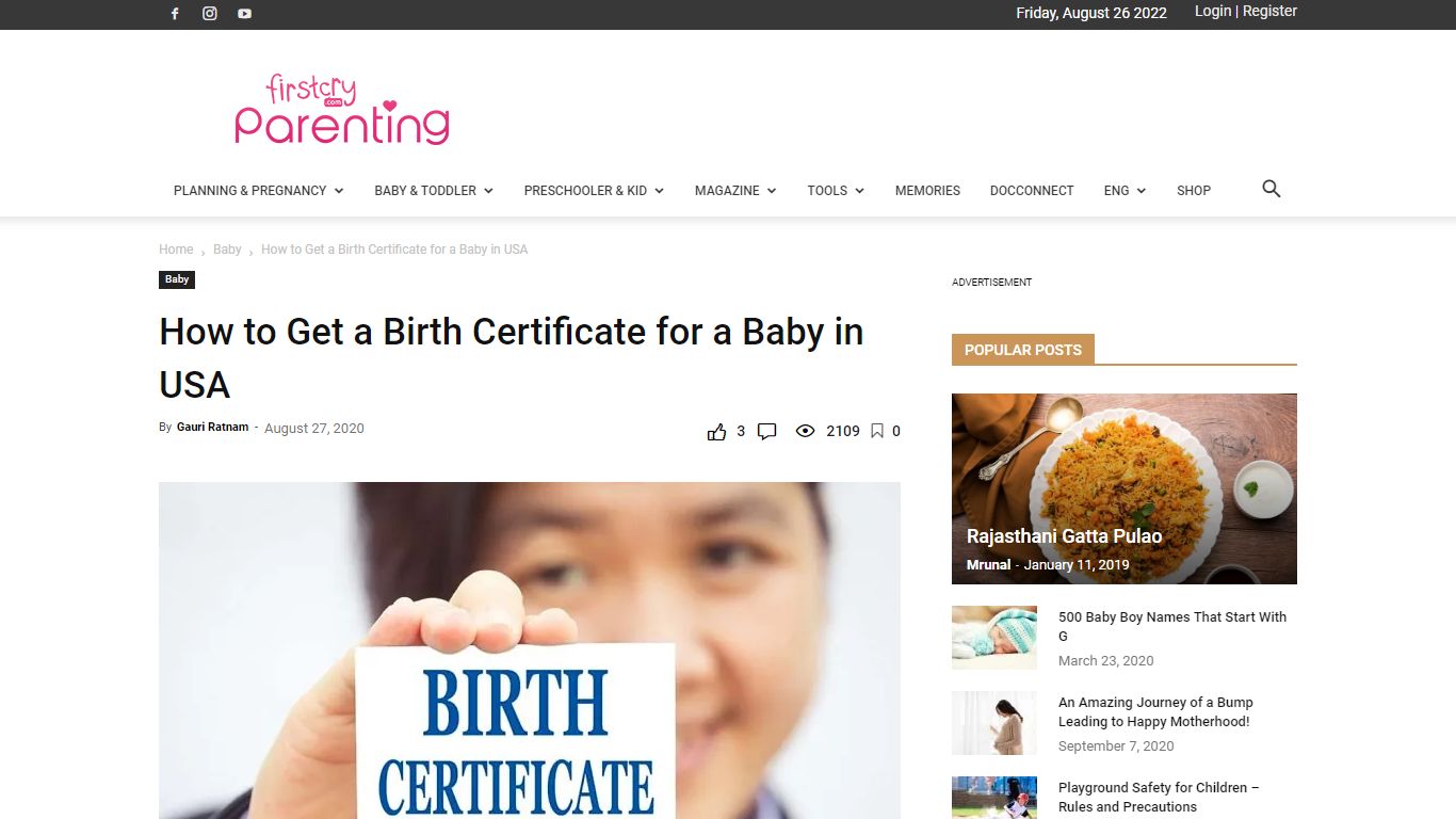 How To Get Birth Certificate for a Baby in The USA - FirstCry Parenting